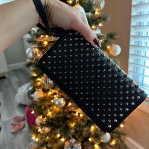 Christian Louboutin Macaron wallet w/spikes